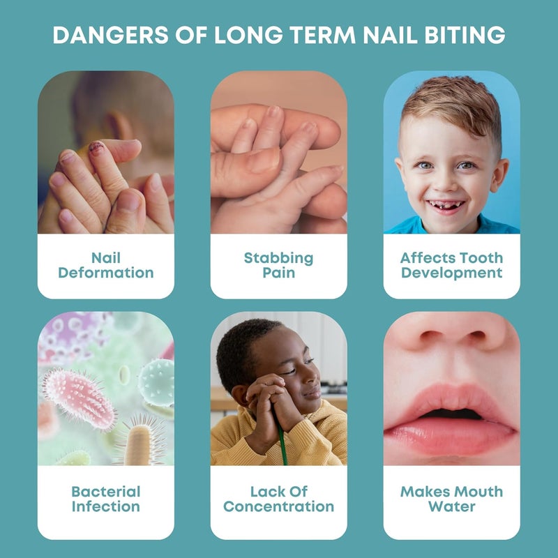 Control Natural Nail Biting & Thumb Sucking Solution | 100% Natural Kid Safe Bitter Taste Deterrent | Gentle on Skin, Teeth, Nails | Kids, Adults & Teens | 21 Consecutive Days To See Results - Image 5